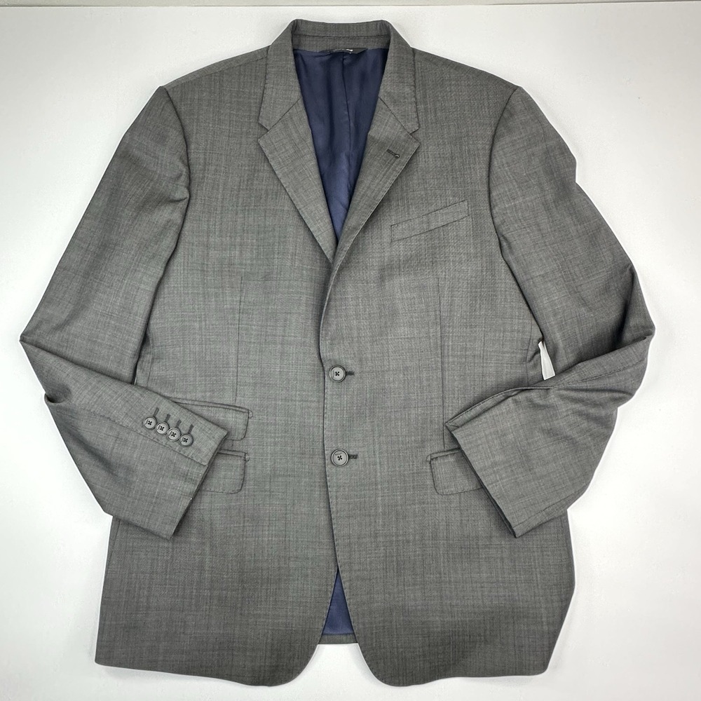 Paul Smith Gray The Byard Mini Check Slim Wool Blazer Sport Coat Italy 42R Mens